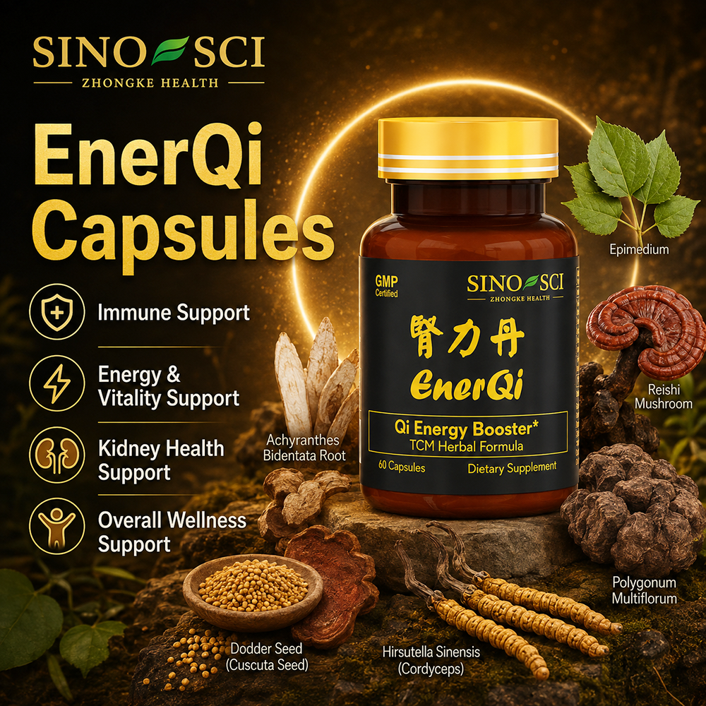 Sino-Sci EnerQi Capsules - Energy Support Boost Stamina Kidney Health