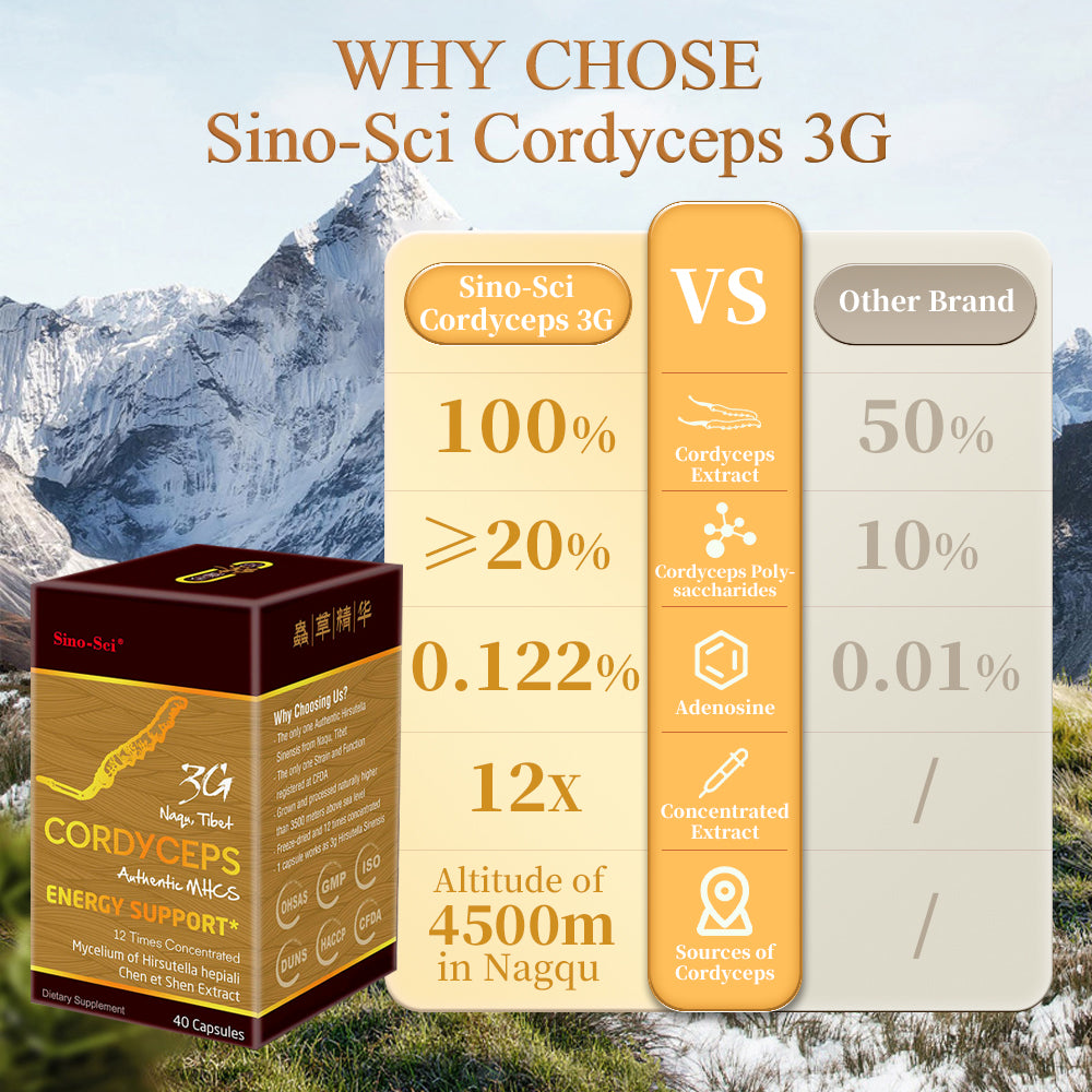 中科虫草3G精华胶囊 - 冬虫夏草浓缩萃取 补充精力 益气补肾 拒绝透支 防脱发 非Cs-4