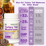 Sino-Sci Turkey Tail Mushroom Supplement - Immune Support