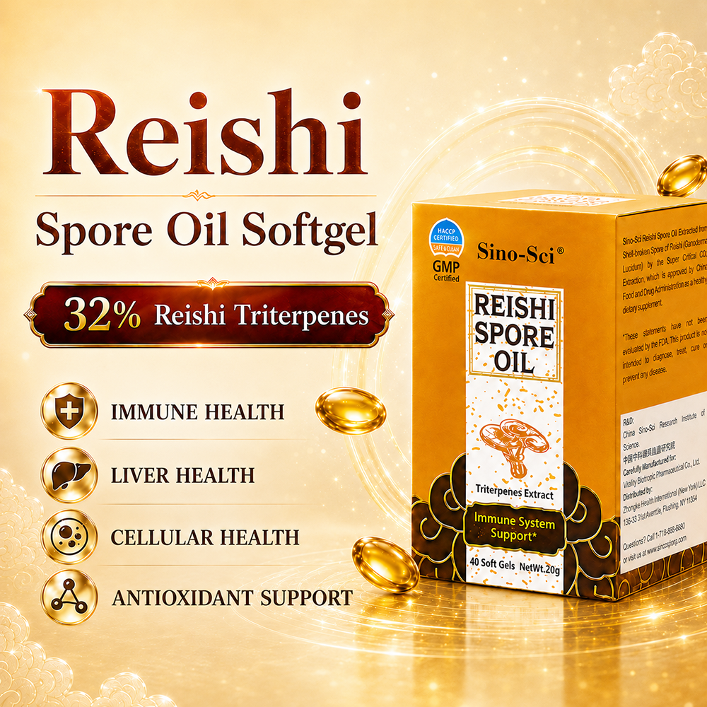 Sino-Sci Reishi Spore Oil Softgel - Triterpenes ≥ 32%
