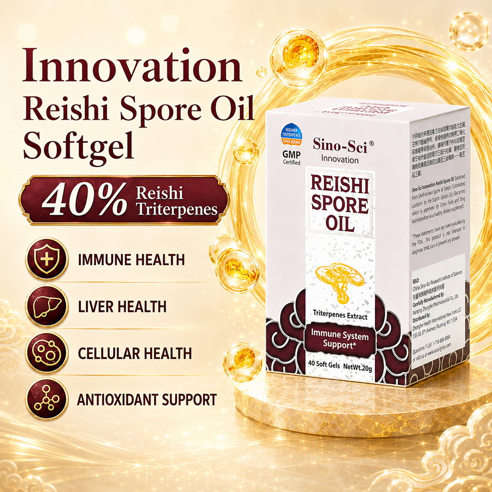 Sino-Sci Innovation Reishi Spore Oil Softgel - Triterpenes ≥ 40%