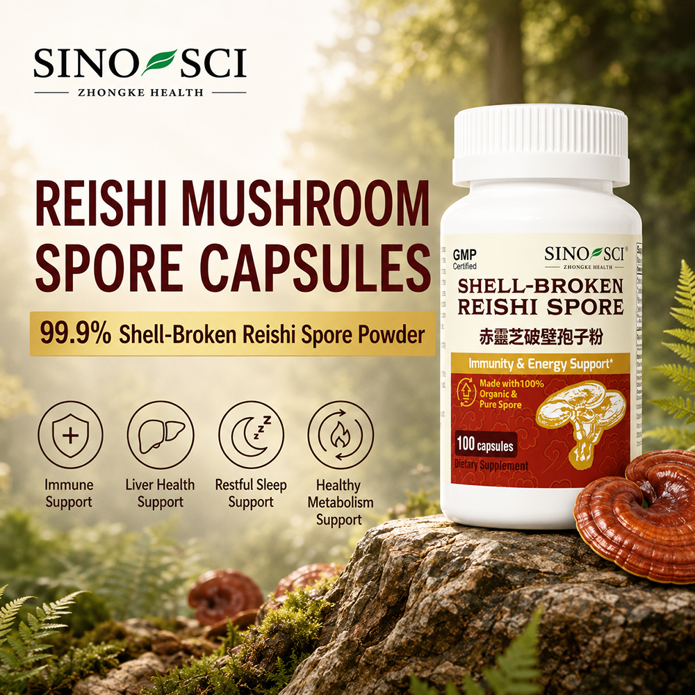 Sino-Sci Reishi Mushroom Spore Capsules (2nd Gen) - Immune System Booster