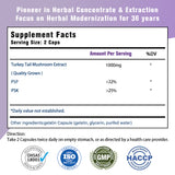 Sino-Sci Turkey Tail Mushroom Organic Supplement, for Immune Support, Sleep Aid & Anti-Anxiety, Brain Booster